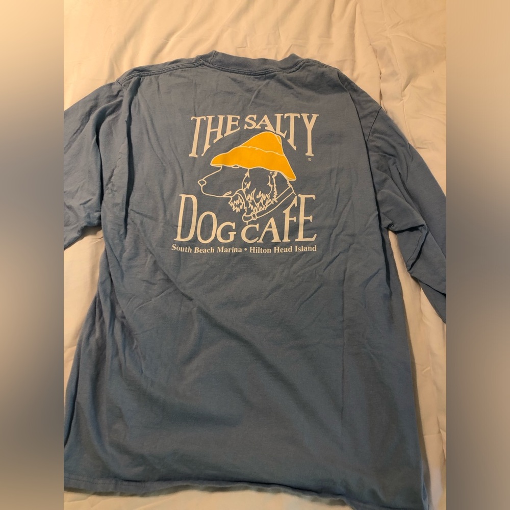 Salty dog cafe tee light blue size Large
